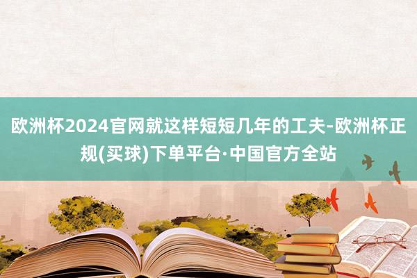 欧洲杯2024官网就这样短短几年的工夫-欧洲杯正规(买球)下单平台·中国官方全站