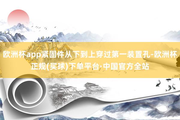 欧洲杯app紧固件从下到上穿过第一装置孔-欧洲杯正规(买球)下单平台·中国官方全站