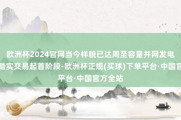 欧洲杯2024官网当今样貌已达周至容量并网发电、参加踏实交易起首阶段-欧洲杯正规(买球)下单平台·中国官方全站